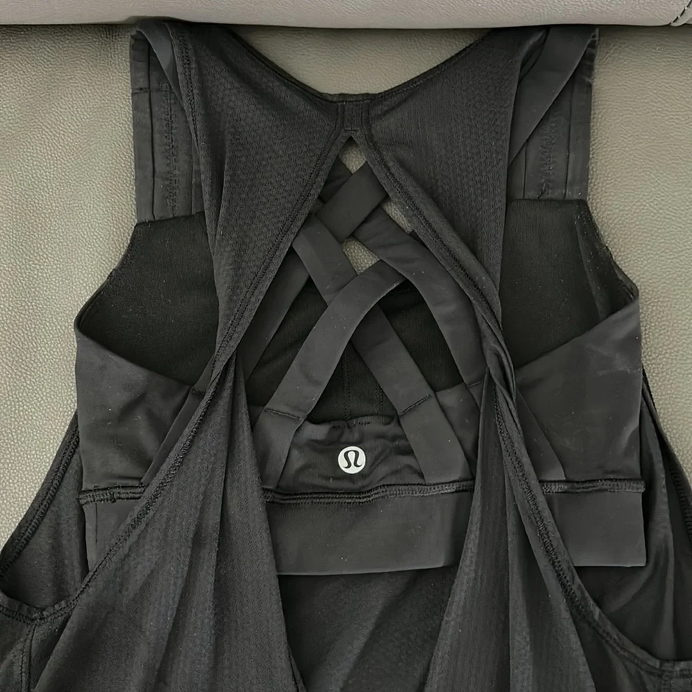 Lululemon strappy tank black size 2 light weight tank. NWOT - Picture 2 of 4